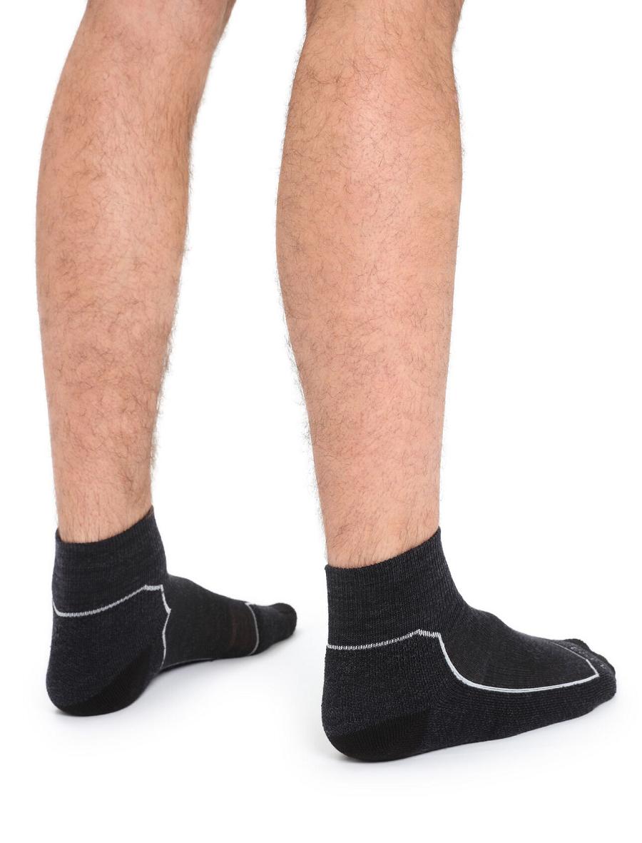 Chaussettes Icebreaker Merino Hike+ Light Mini Homme Noir | FR 1039JPQJ